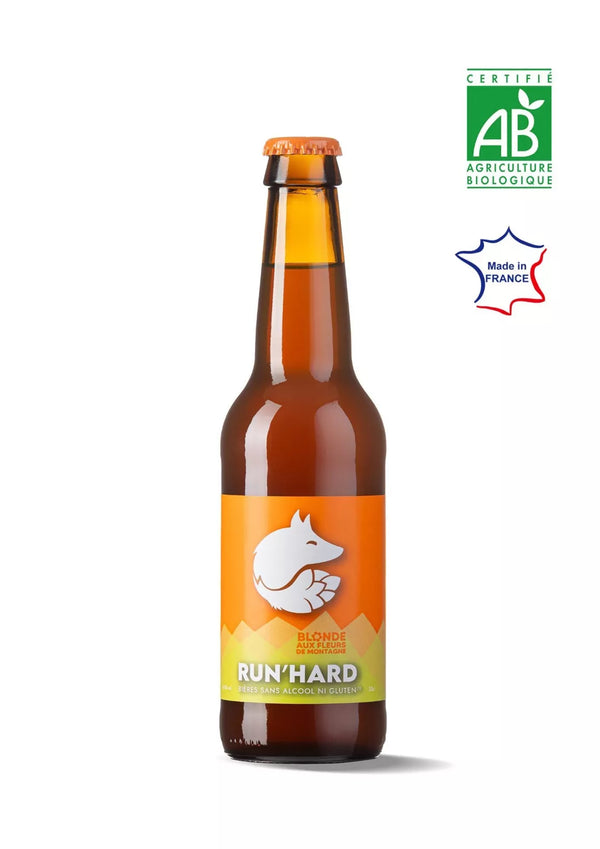 BLONDE beer without alcohol or gluten 33cl - RUN'HARD