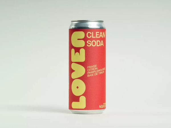 LOVEN CLEAN SODA Strawberry, Lemon, Grapefruit & Timur Berry