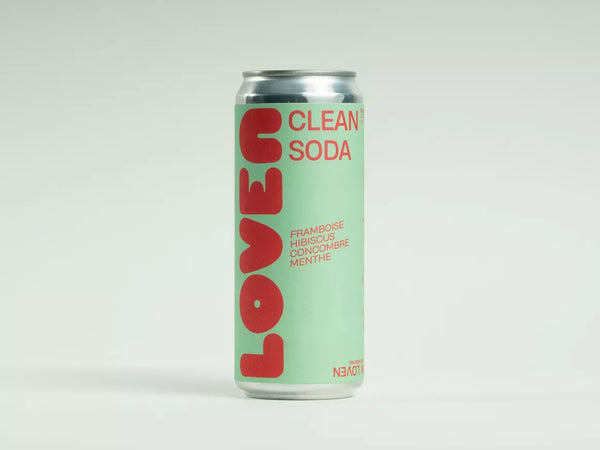 LOVEN CLEAN SODA Raspberry, Hibiscus, Cucumber, Mint