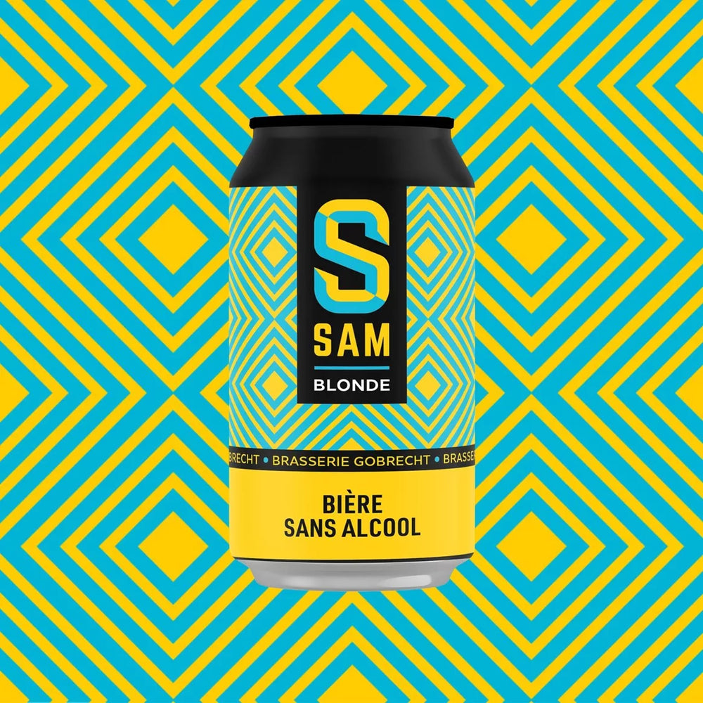 SAM blond beer without alcohol 0.5% - 33 cl can