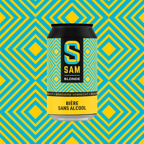 SAM blond beer without alcohol 0.5% - 33 cl can