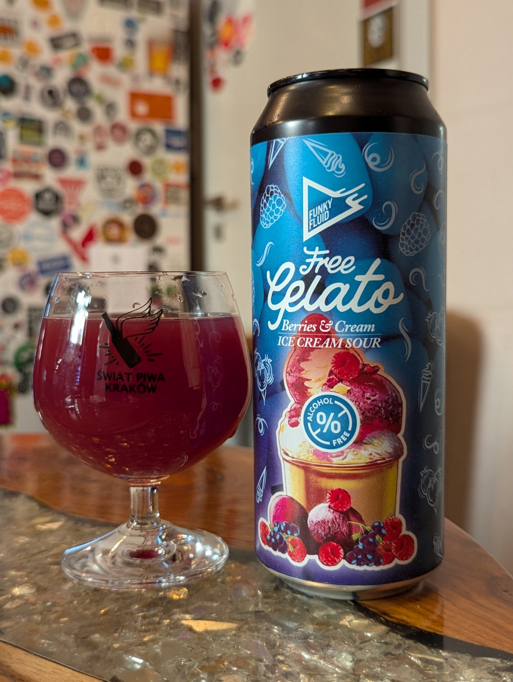 Funky Fluid Free Gelato Berries & Cream beer without alcohol 0.5%