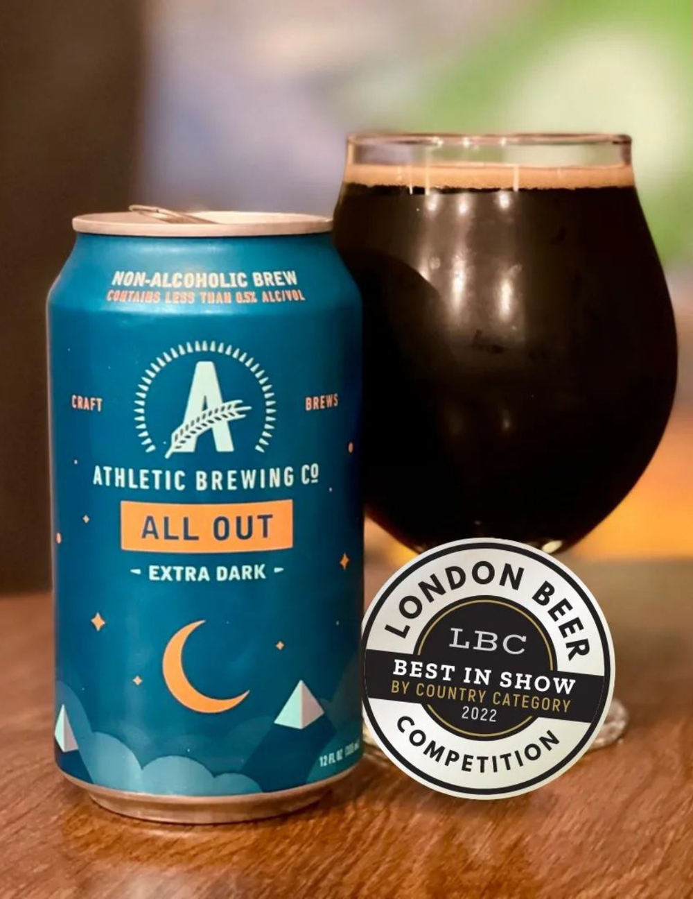 Athletic Brewing All Out Extra Dark beer without alcohol 0.4%
