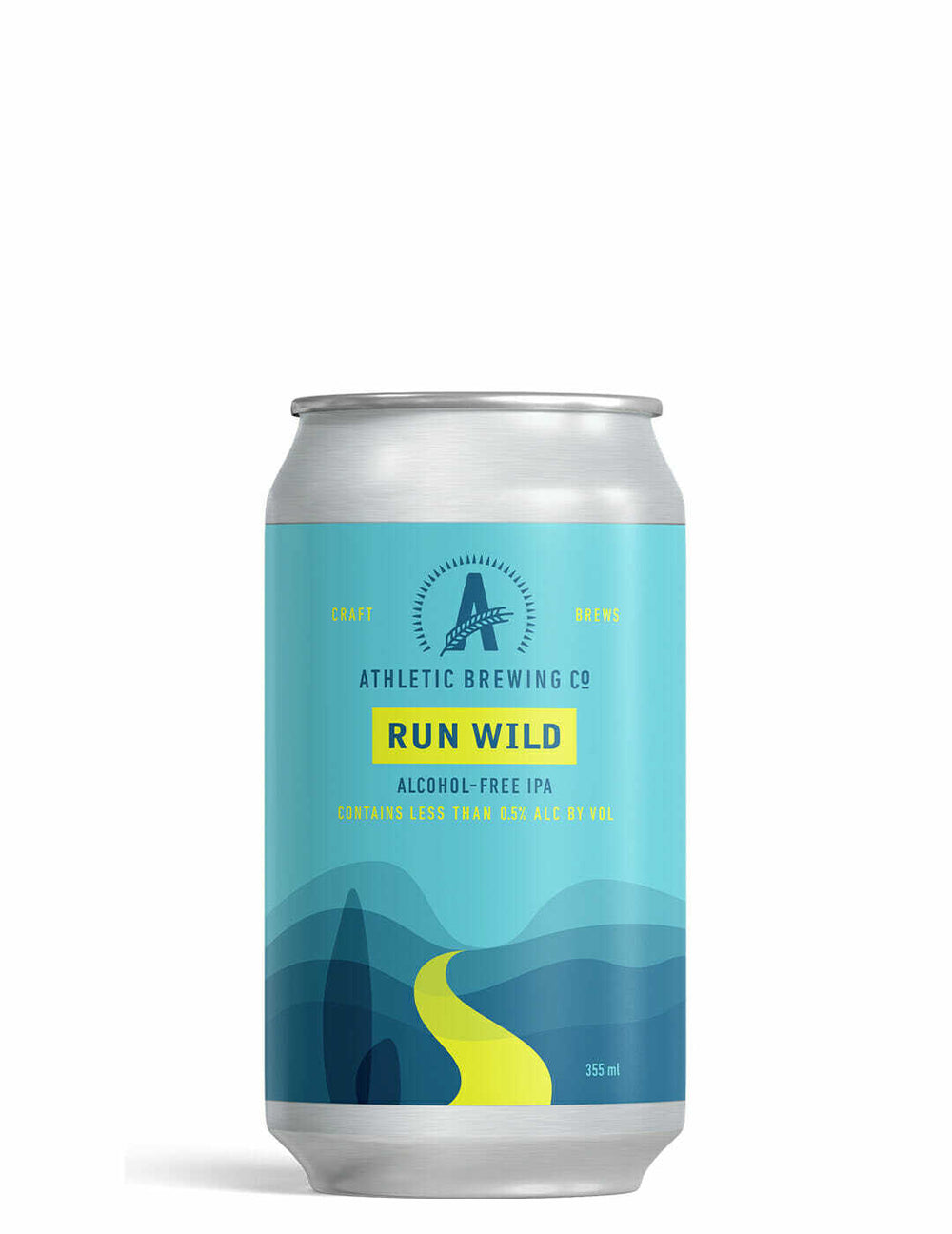 Athletic Brewing Run Wild IPA beer without alcohol 0.5%