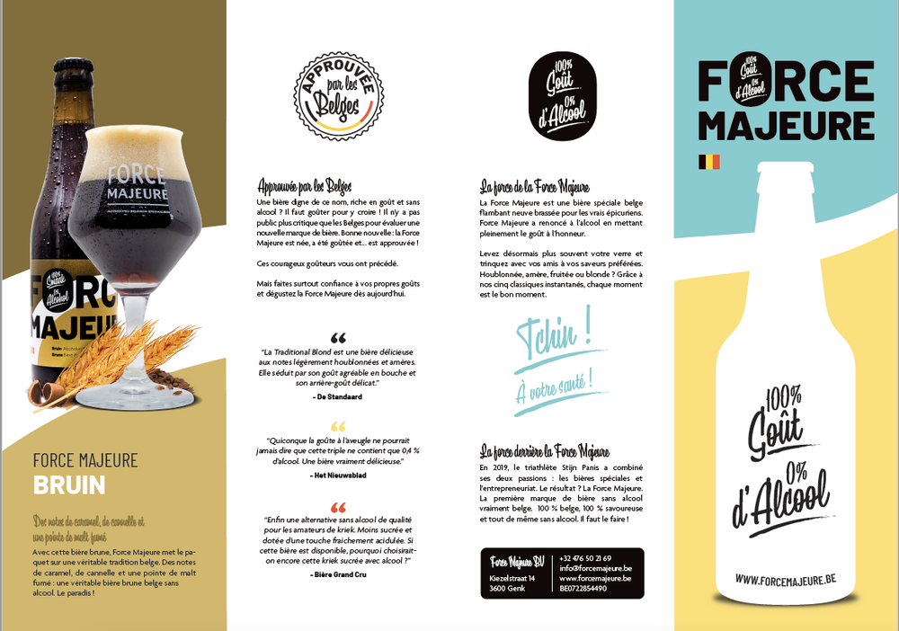 Force Majeure blond beer 0.5% without alcohol