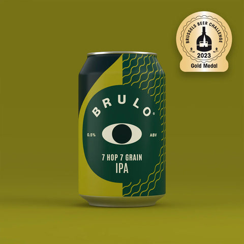 Brulo 7 Hop 7 Grain IPA beer without alcohol 0.5%