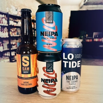 Collection of 4 non-alcoholic NEIPA beers