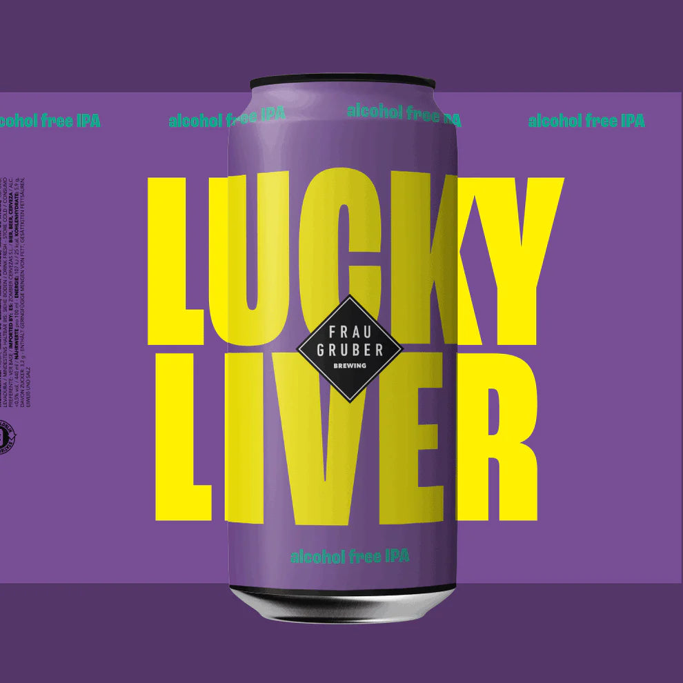 Fraugruber Lucky Liver IPA beer without alcohol 0.5%