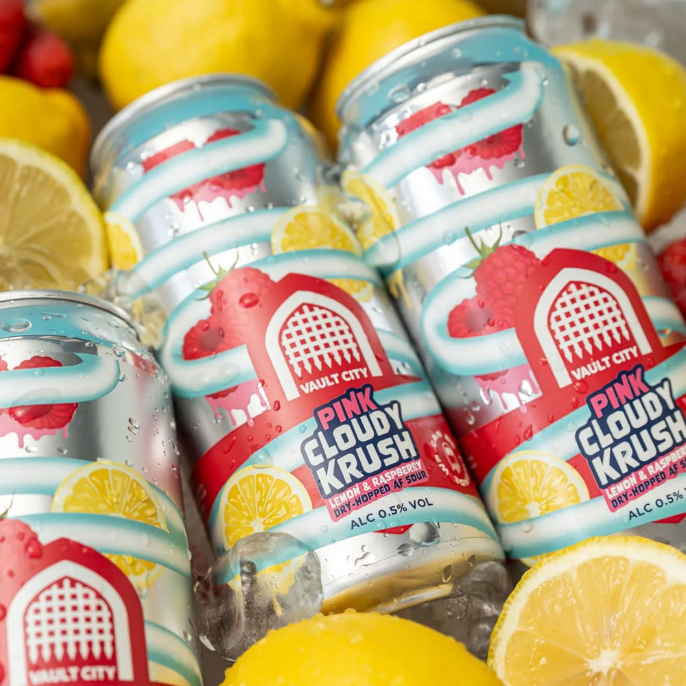 Pink Cloudy Krush Beer - Vault City alcohol free 0.5