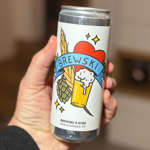 Brewski 4-EVER IPA beer without alcohol 0.5%