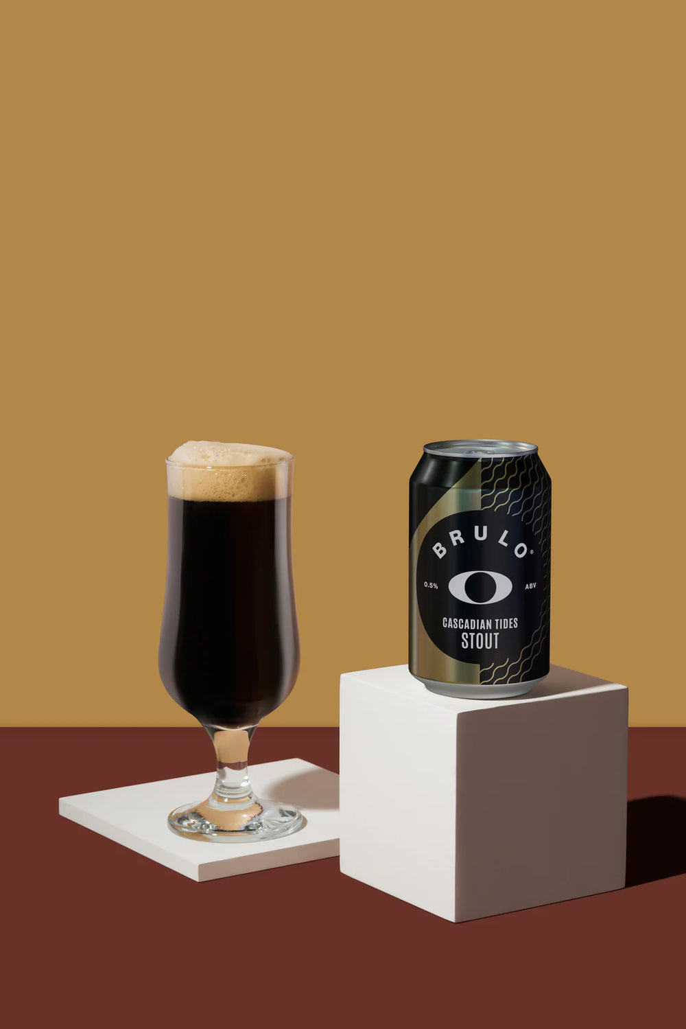Brulo Cascadian Tides Stout beer without alcohol 0.5%